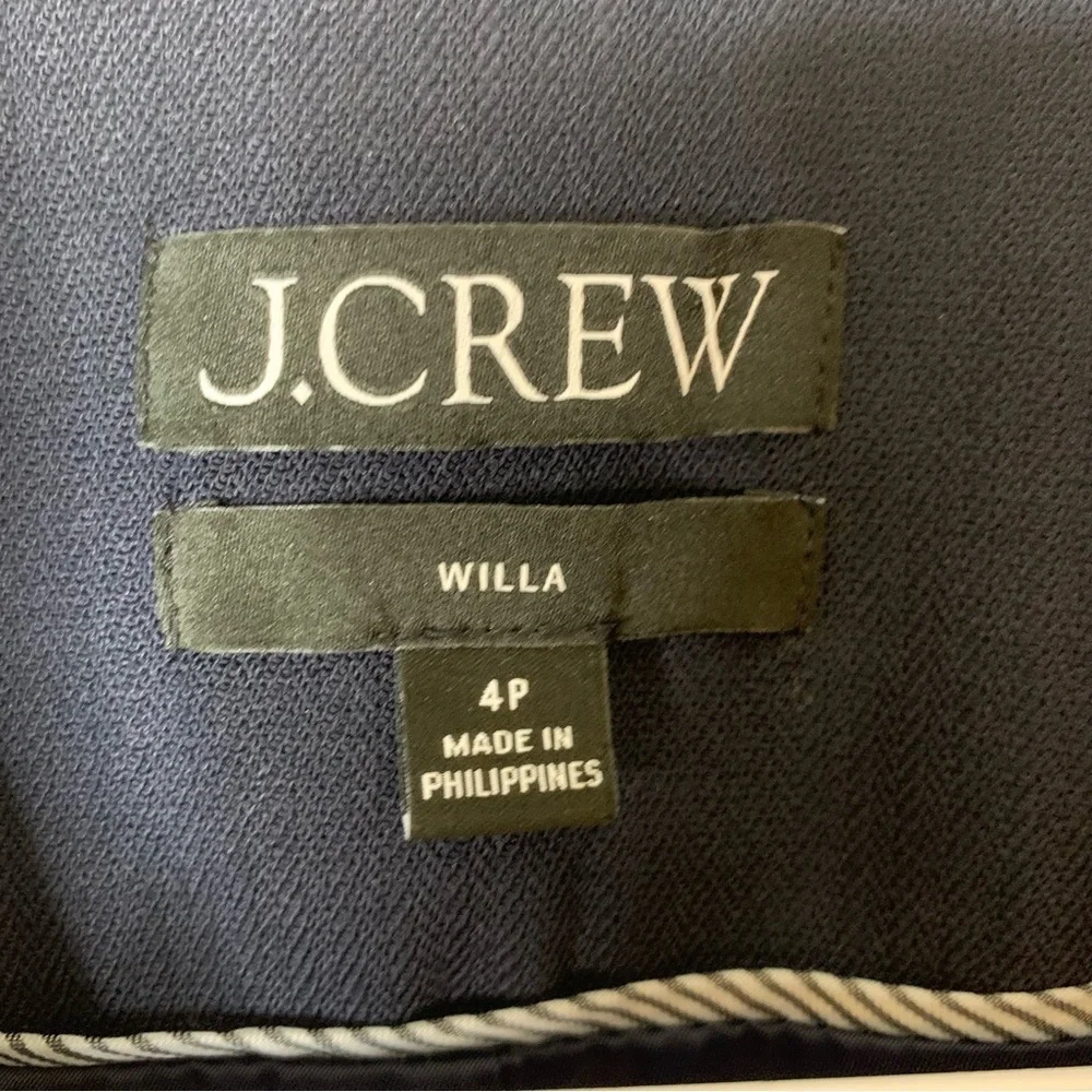 J.Crew Womens Navy Willa Italian wool Blazer 4P